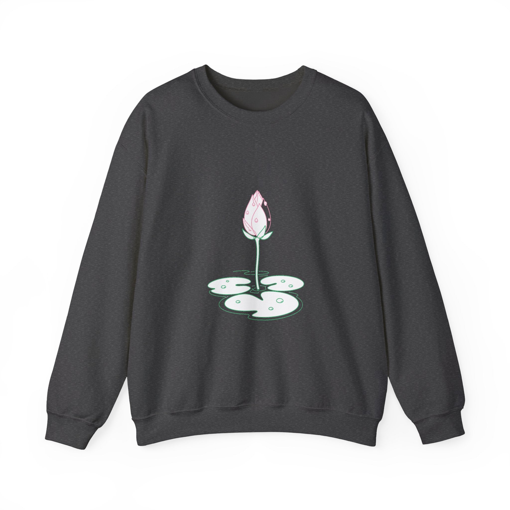 Matching Couple Sweatshirt - Open & Closed Lotus Matching Couple Premium Fleece Sweatshirt Minimalist Art His Hers Christmas Gift - Design B