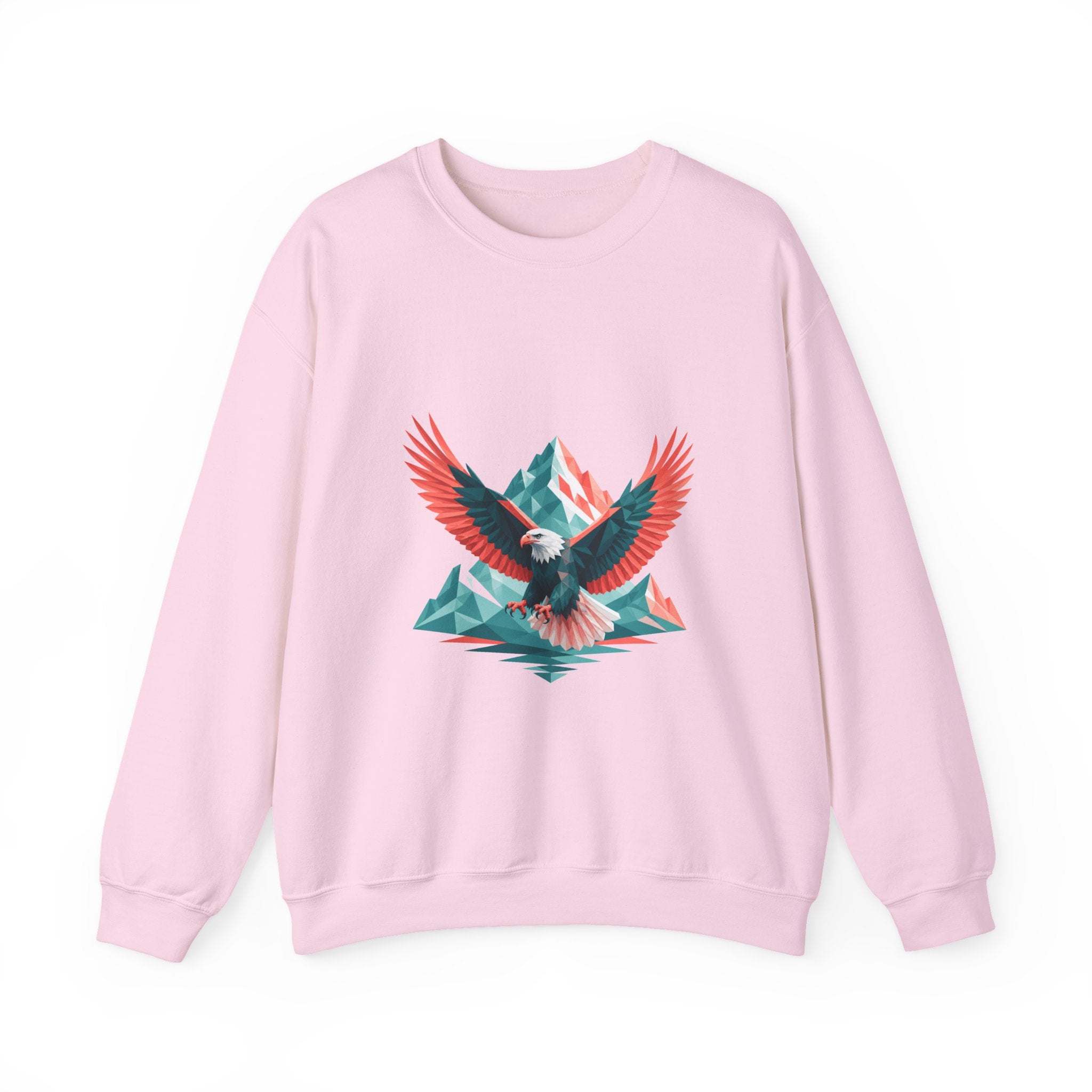 Matching Couple Sweatshirt - Eagle & Whale Matching Couple Comfort Colors Crew Geometric Art His Hers Love Gift - Design A
