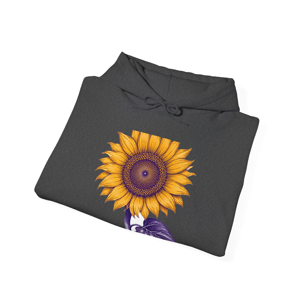 Matching Couple Sweatshirt - Sunflower & Moonflower Matching Couple Hooded Sweatshirt Hand-Drawn Art His Hers Best Friend Gift - Design A