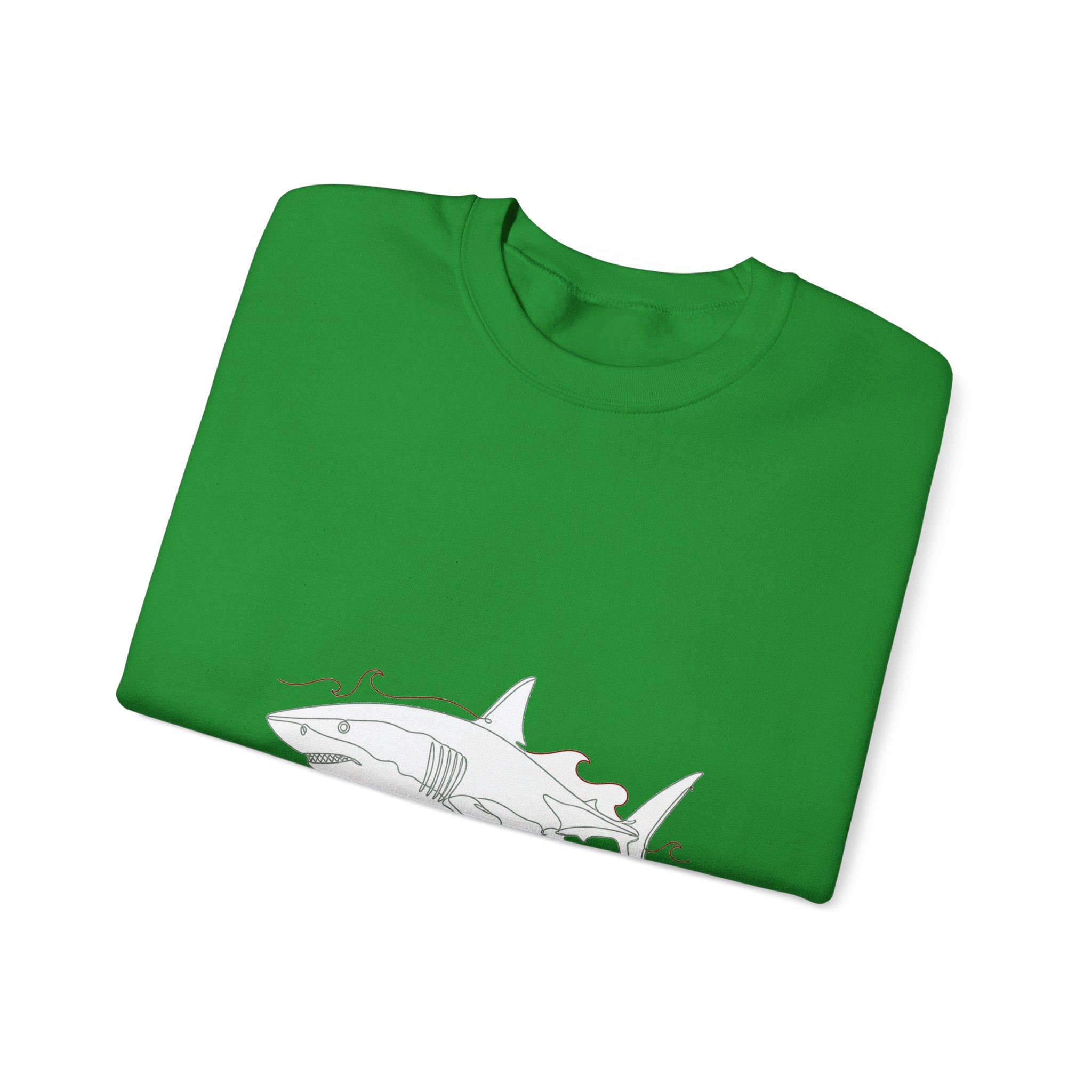 Matching Couple Sweatshirt - Shark & Dolphin Matching Couple Premium Fleece Sweatshirt Minimalist Art His Hers Christmas Gift - Design A