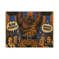 Strongman Bear Wall Art Canvas 16×20 Pop Art Living Room Decor Maximalist Print
