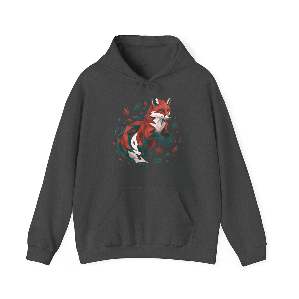 Matching Couple Sweatshirt - Fox & Rabbit Matching Couple Hooded Sweatshirt Geometric Art His Hers Couple Gift - Design A