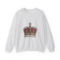 Matching Couple Sweatshirt - Crown & Shield Matching Couple Crewneck Sweatshirt Hand-Drawn Art His Hers Best Friend Gift - Design A