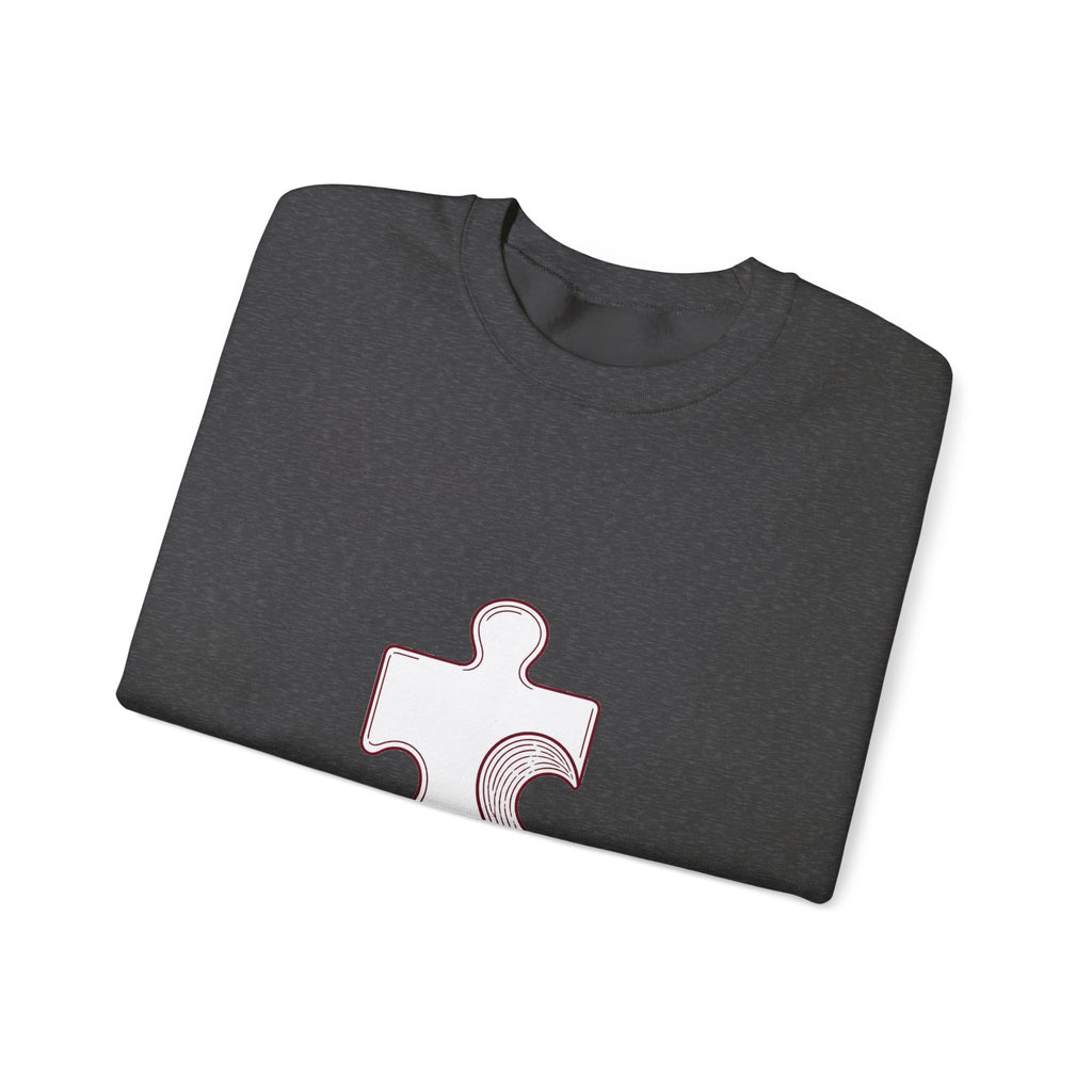 Matching Couple Sweatshirt - Puzzle Pieces Matching Couple Premium Fleece Sweatshirt Minimalist Art His Hers Christmas Gift - Design A
