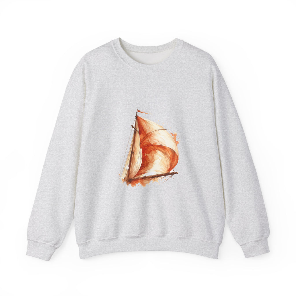 Matching Couple Sweatshirt - Anchor & Sail Matching Couple Crewneck Sweatshirt Watercolor Art His Hers Engagement Gift - Design B