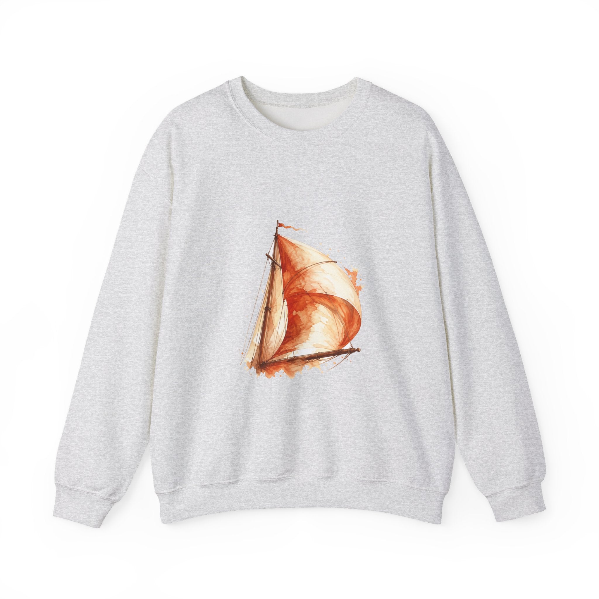 Matching Couple Sweatshirt - Anchor & Sail Matching Couple Crewneck Sweatshirt Watercolor Art His Hers Engagement Gift - Design B