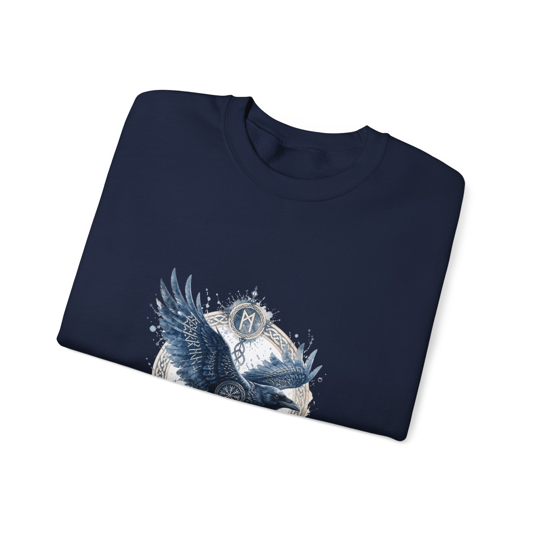 Matching Couple Sweatshirt - Huginn & Muninn Matching Couple Comfort Colors Crew Watercolor Art His Hers Birthday Gift - Design B