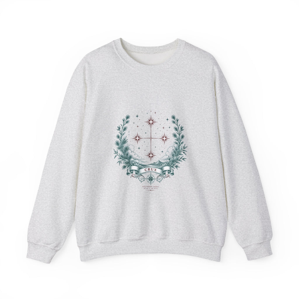 Matching Couple Sweatshirt - Aurora & Southern Cross Matching Couple Crewneck Sweatshirt Vintage Art His Hers Wedding Gift - Design B