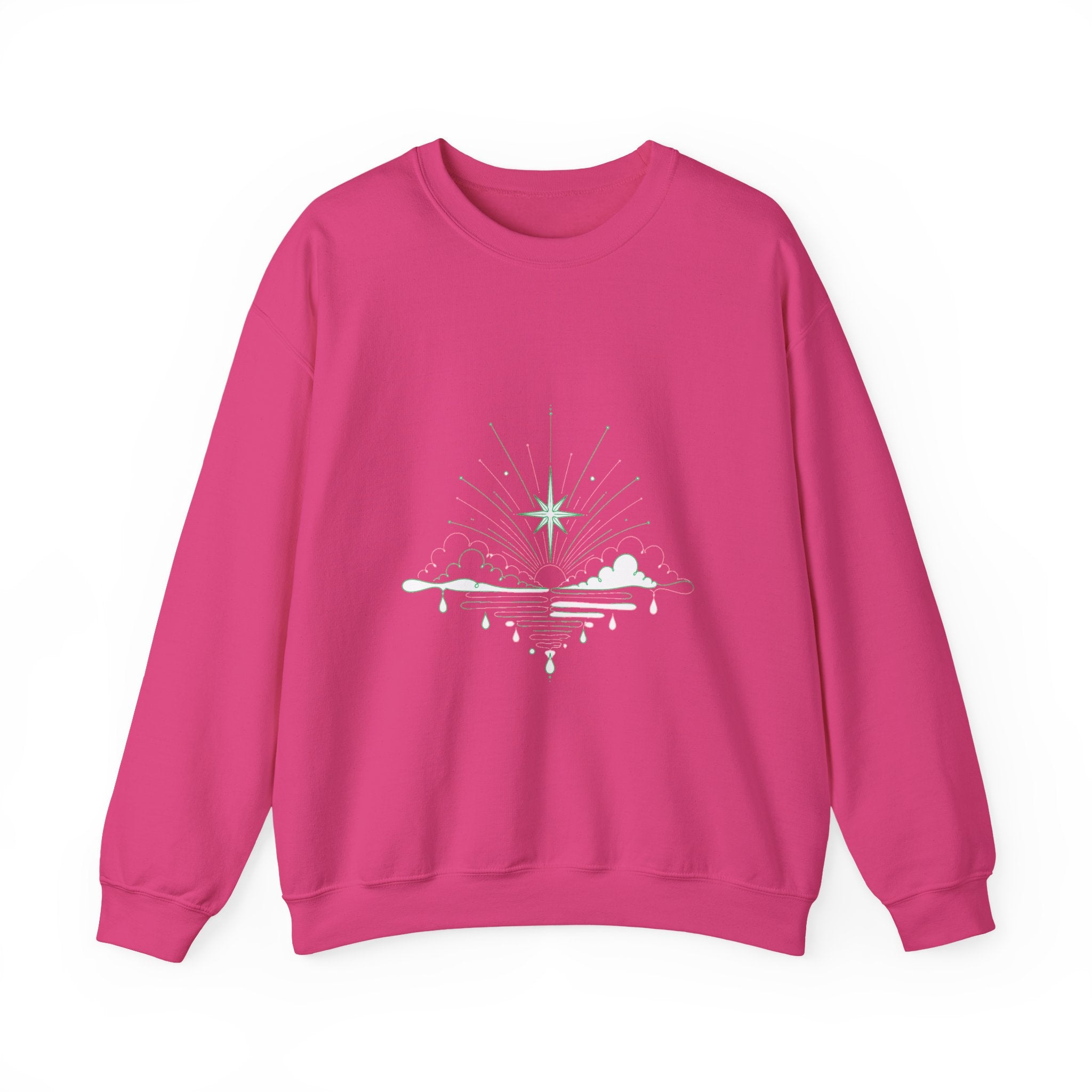 Matching Couple Sweatshirt - Evening & Morning Star Matching Couple Comfort Colors Crew Minimalist Art His Hers Christmas Gift - Design B