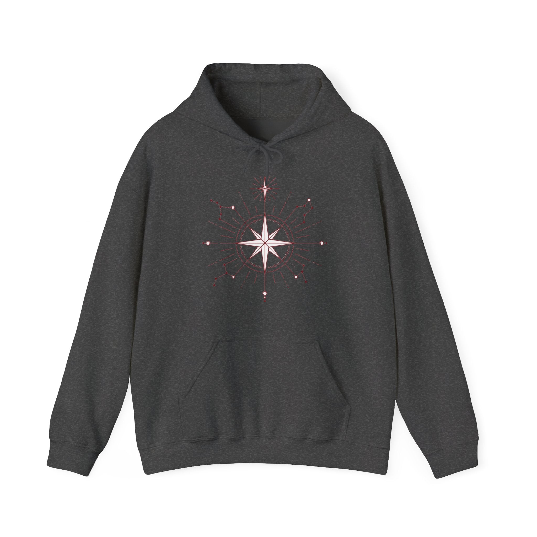Matching Couple Sweatshirt - Shooting Star & North Star Matching Couple Hooded Sweatshirt Minimalist Art His Hers Valentine Gift - Design B