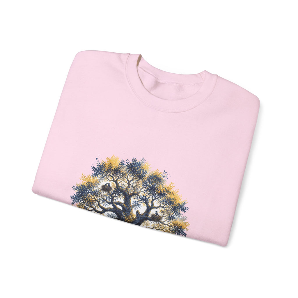 Matching Couple Sweatshirt - Ancient Oak & Deep Roots Matching Couple Premium Fleece Sweatshirt Watercolor Art His Hers Birthday Gift - Design A