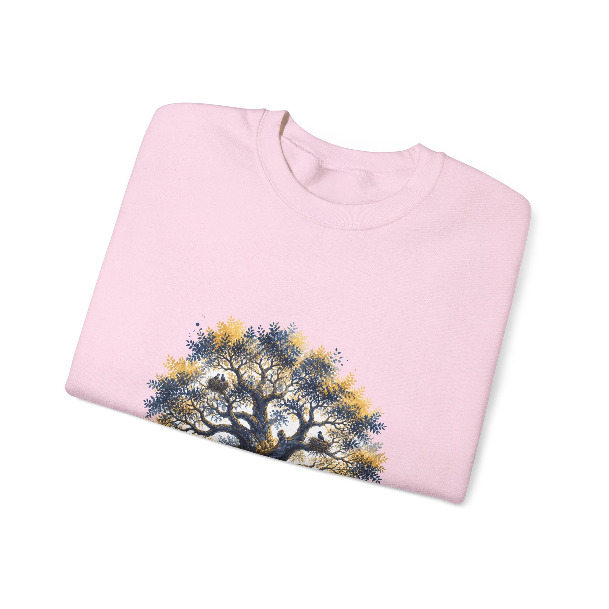 Matching Couple Sweatshirt - Ancient Oak & Deep Roots Matching Couple Premium Fleece Sweatshirt Watercolor Art His Hers Birthday Gift - Design A