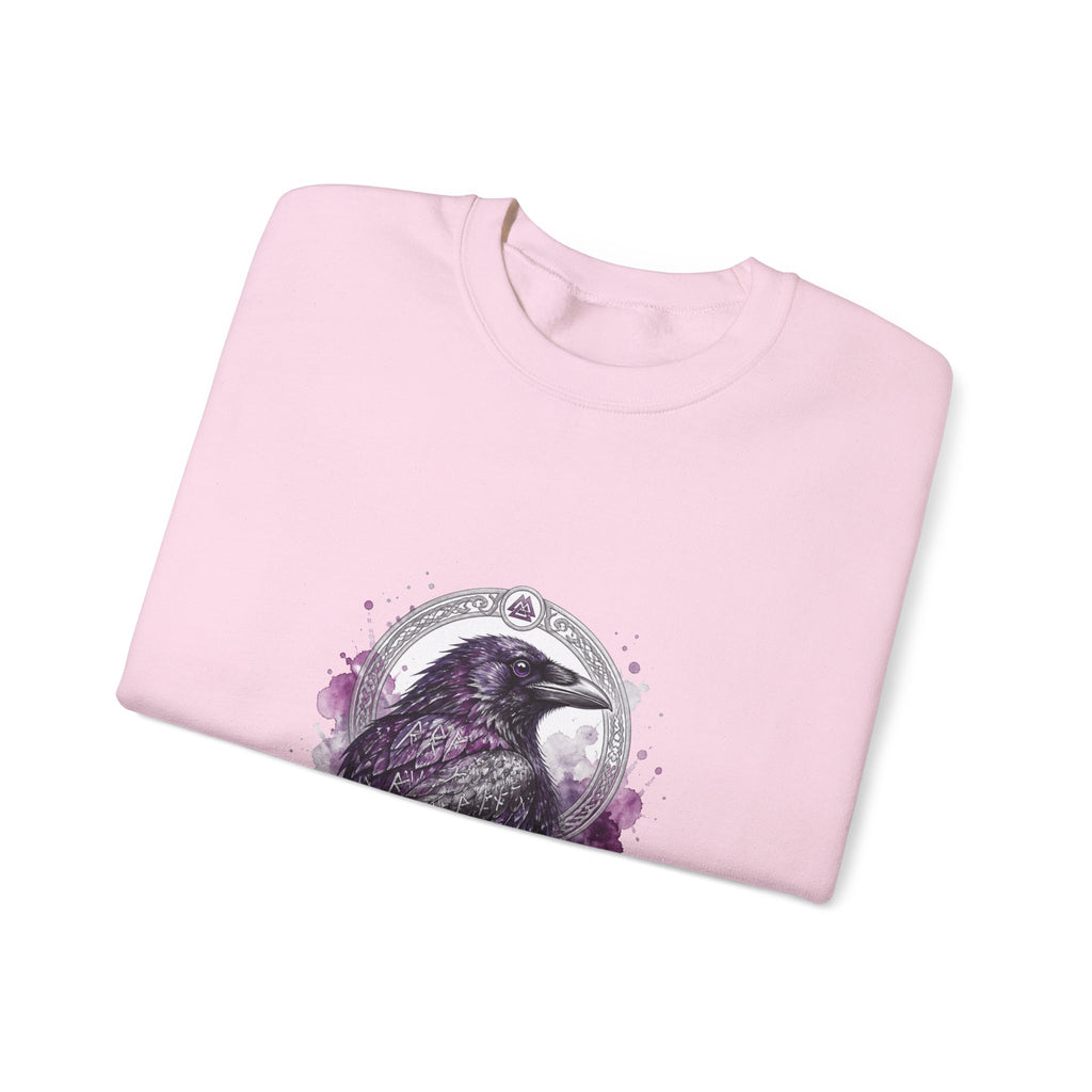 Matching Couple Sweatshirt - Huginn & Muninn Matching Couple Premium Fleece Sweatshirt Watercolor Art His Hers Birthday Gift - Design A
