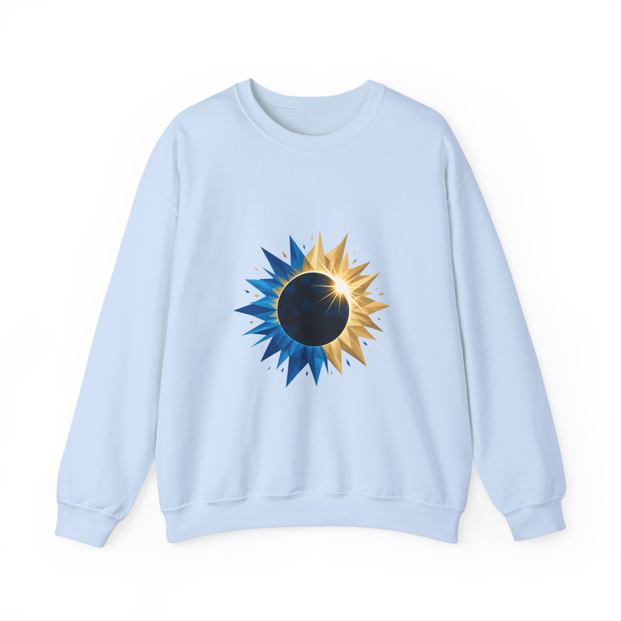 Matching Couple Sweatshirt - Solar & Lunar Eclipse Matching Couple Crewneck Sweatshirt Geometric Art His Hers Couple Gift - Design A