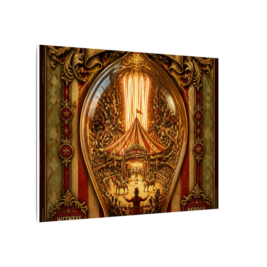 Light Bulb Circus Wall Art Canvas 16×20 Baroque Home Office Decor Maximalist Print