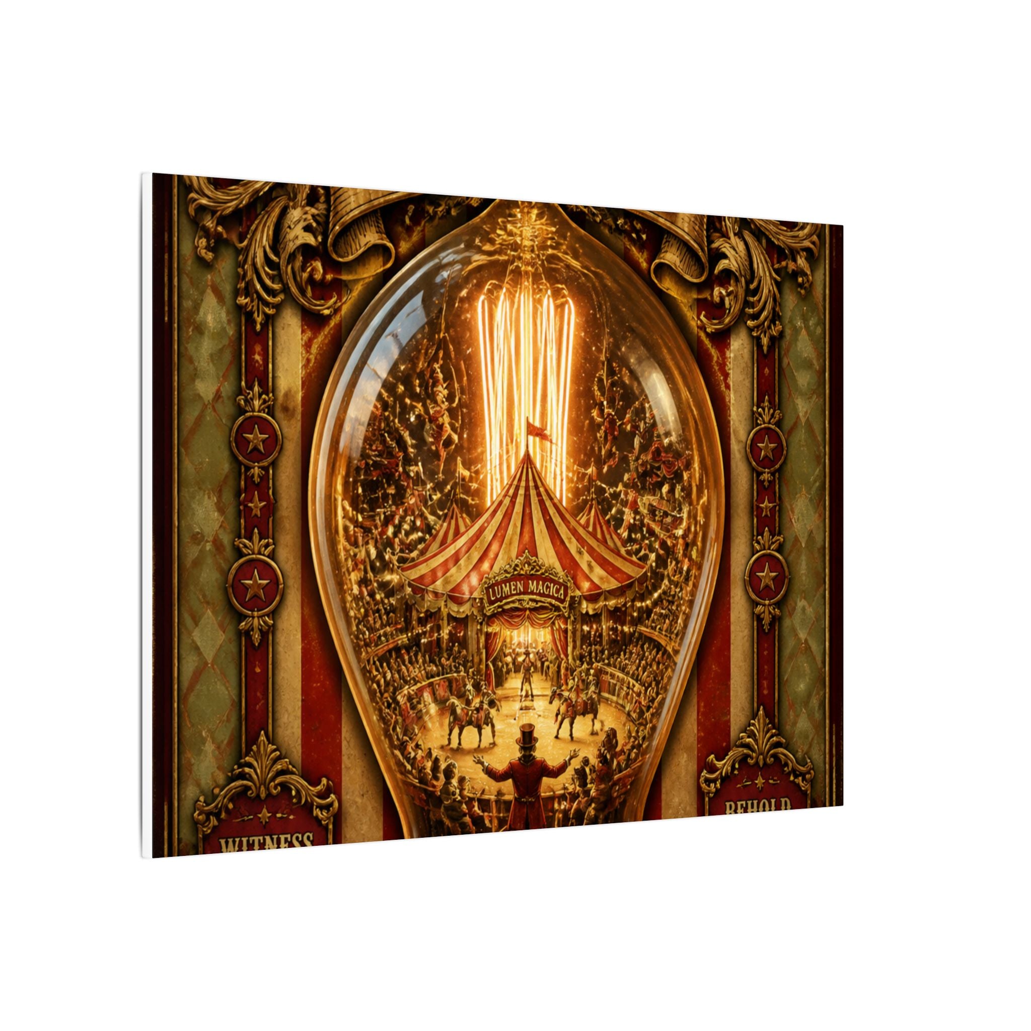 Light Bulb Circus Wall Art Canvas 16×20 Baroque Home Office Decor Maximalist Print