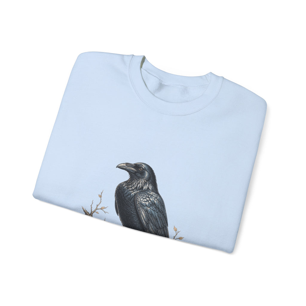 Matching Couple Sweatshirt - Raven & Swan Matching Couple Premium Fleece Sweatshirt Hand-Drawn Art His Hers Anniversary Gift - Design A