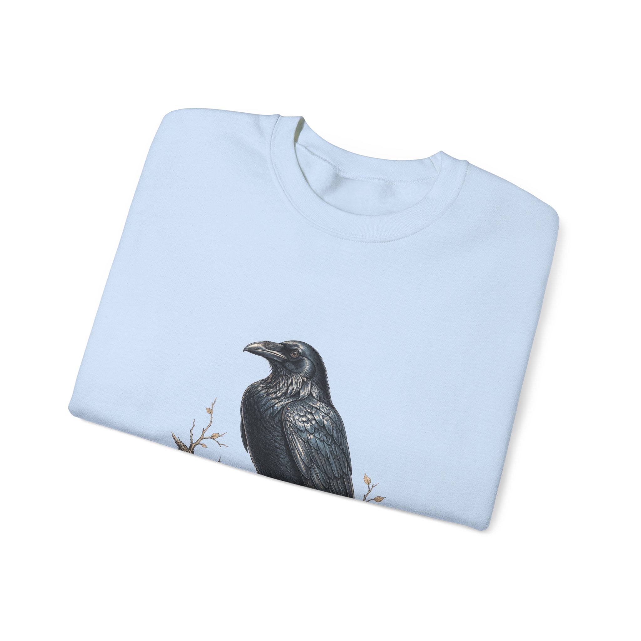 Matching Couple Sweatshirt - Raven & Swan Matching Couple Premium Fleece Sweatshirt Hand-Drawn Art His Hers Anniversary Gift - Design A