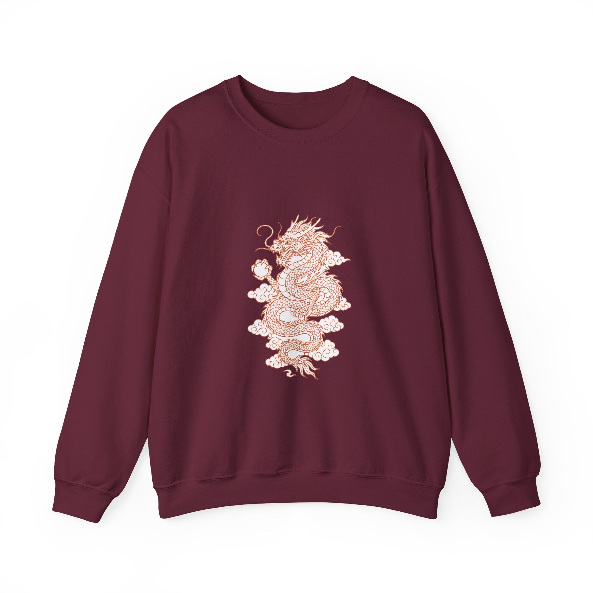 Matching Couple Sweatshirt - Dragon & Phoenix Matching Couple Comfort Colors Crew Minimalist Art His Hers Christmas Gift - Design A