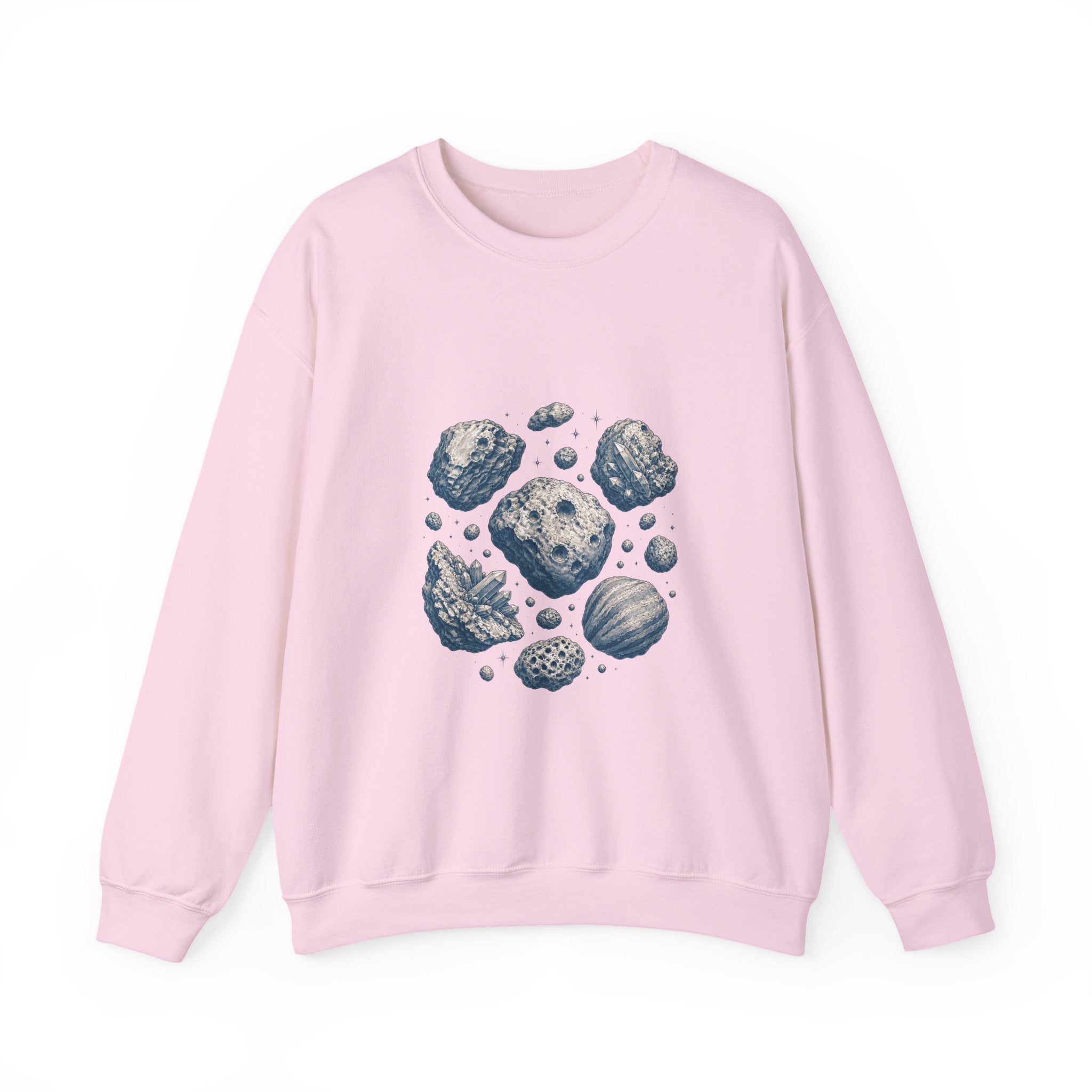 Matching Couple Sweatshirt - Comet & Asteroid Matching Couple Premium Fleece Sweatshirt Vintage Art His Hers Honeymoon Gift - Design B