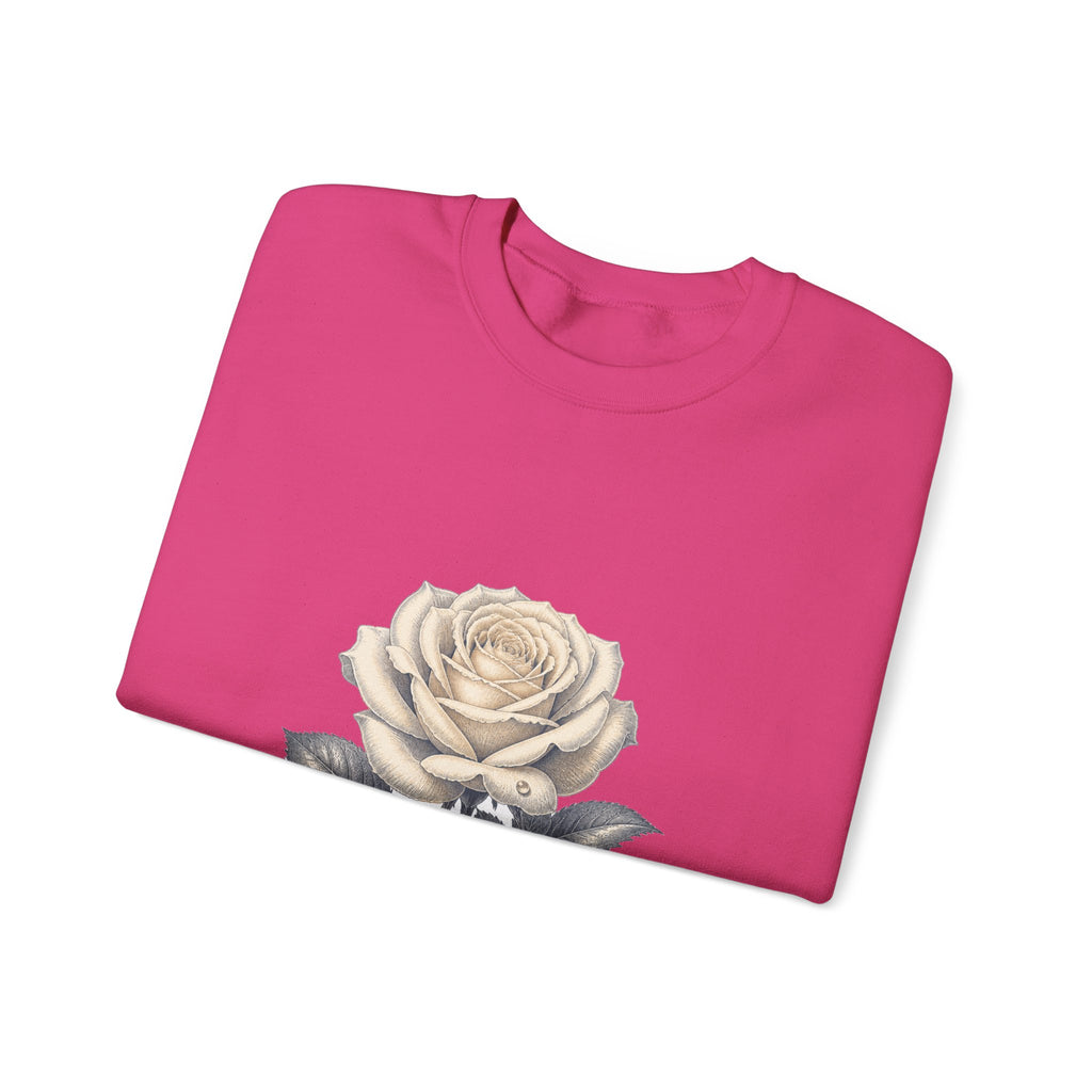 Matching Couple Sweatshirt - Rose & Thorn Matching Couple Crewneck Sweatshirt Vintage Art His Hers Wedding Gift - Design A