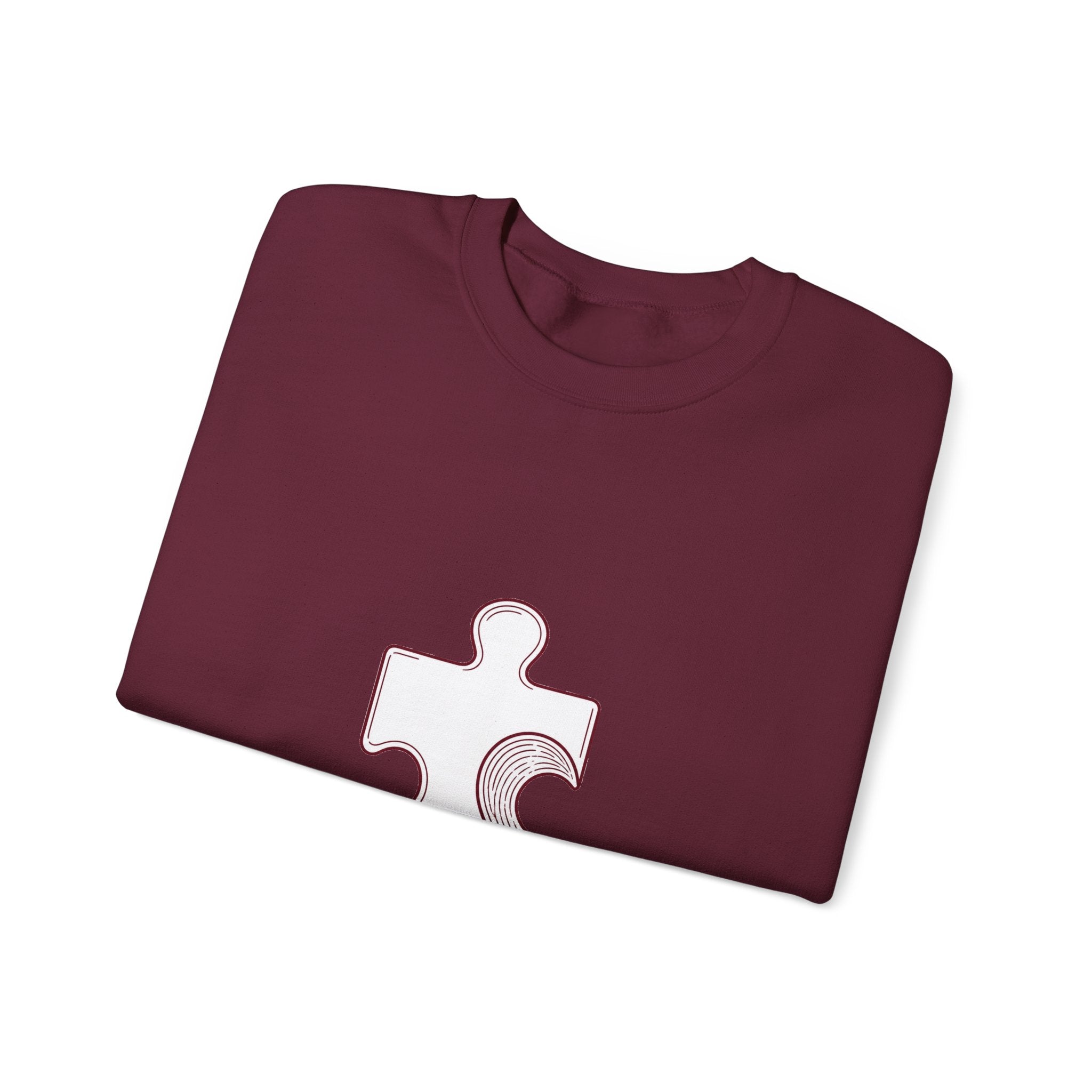Matching Couple Sweatshirt - Puzzle Pieces Matching Couple Premium Fleece Sweatshirt Minimalist Art His Hers Christmas Gift - Design A