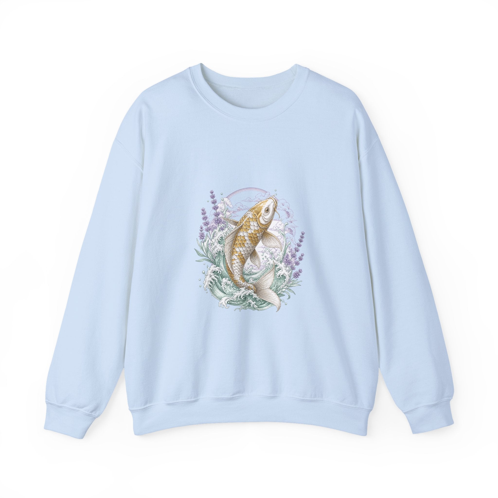 Matching Couple Sweatshirt - Koi Fish Yin Yang Matching Couple Crewneck Sweatshirt Vintage Art His Hers Wedding Gift - Design A
