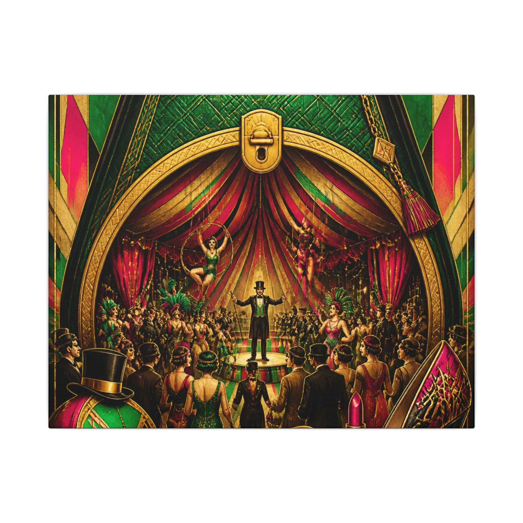 Handbag Big Top Wall Art Canvas 24×36 Art Deco Bar Area Decor Maximalist Print