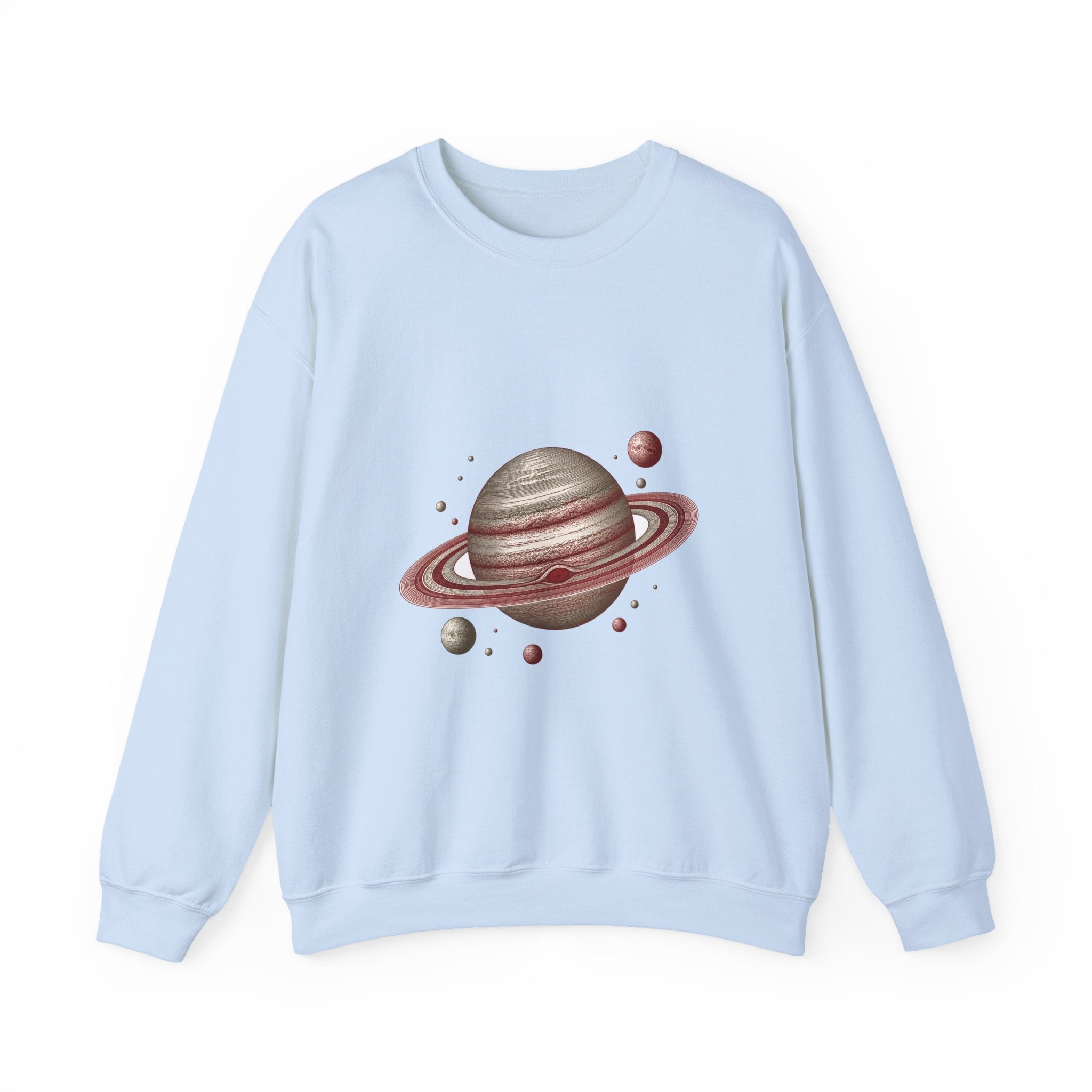 Matching Couple Sweatshirt - Saturn & Jupiter Matching Couple Crewneck Sweatshirt Vintage Art His Hers Wedding Gift - Design A
