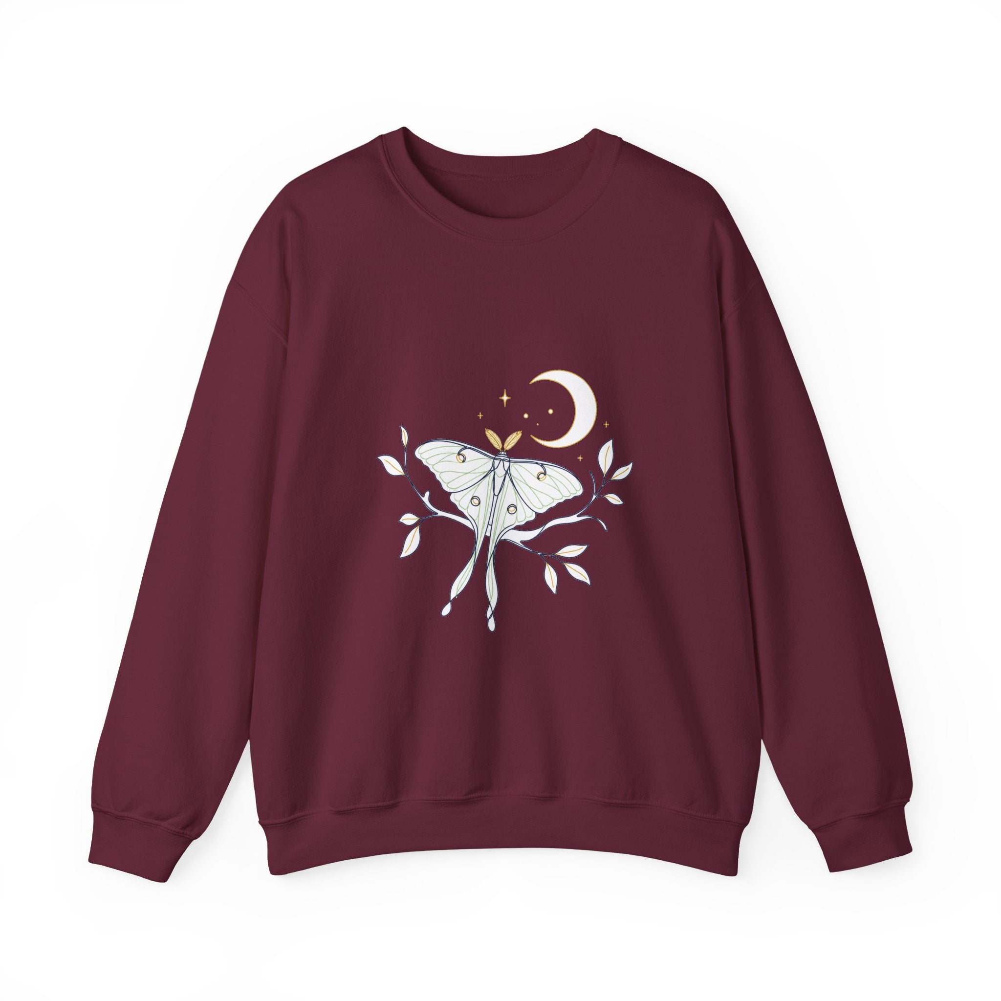 Matching Couple Sweatshirt - Butterfly & Moth Matching Couple Premium Fleece Sweatshirt Minimalist Art His Hers Christmas Gift - Design B