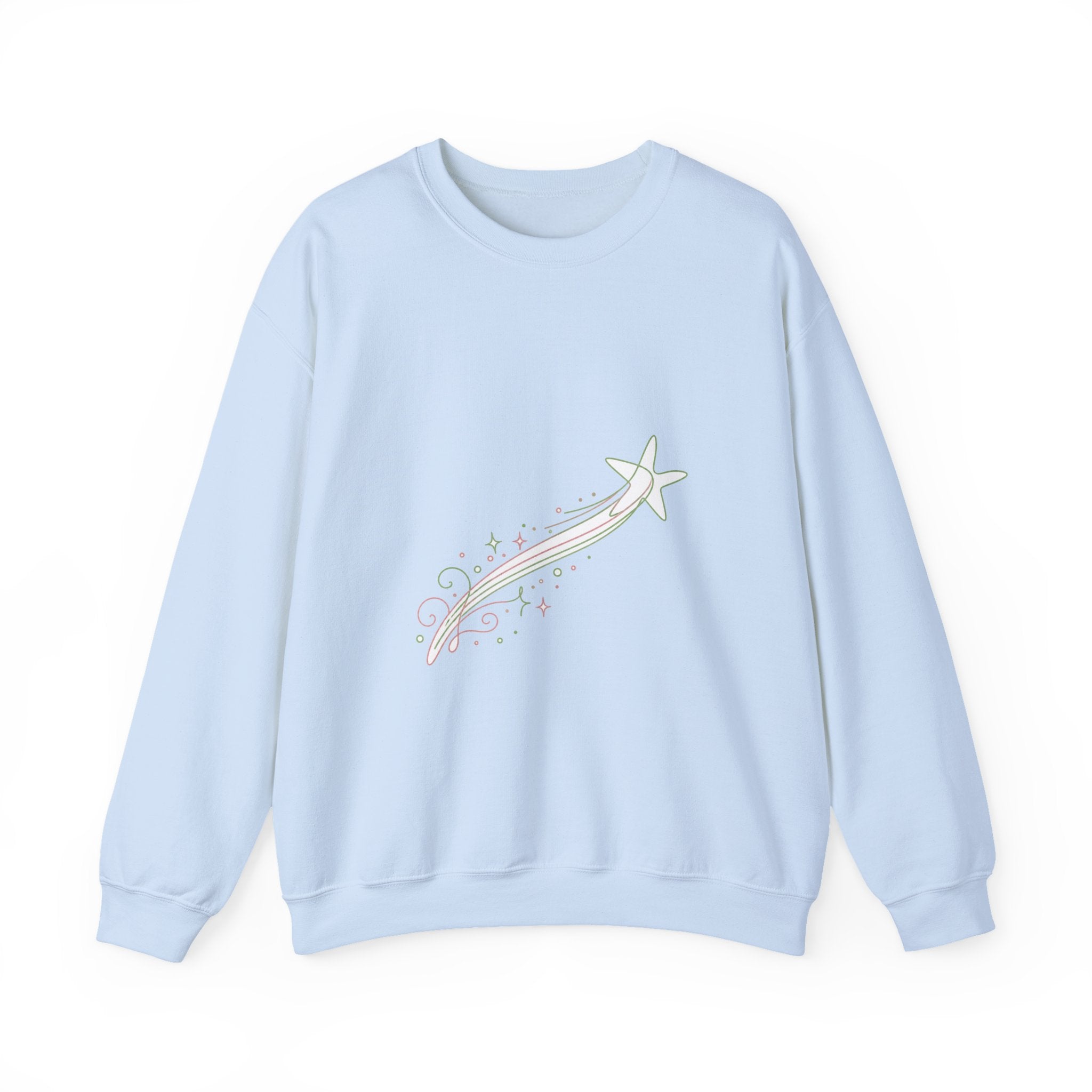 Matching Couple Sweatshirt - Shooting Star & North Star Matching Couple Premium Fleece Sweatshirt Minimalist Art His Hers Christmas Gift - Design A