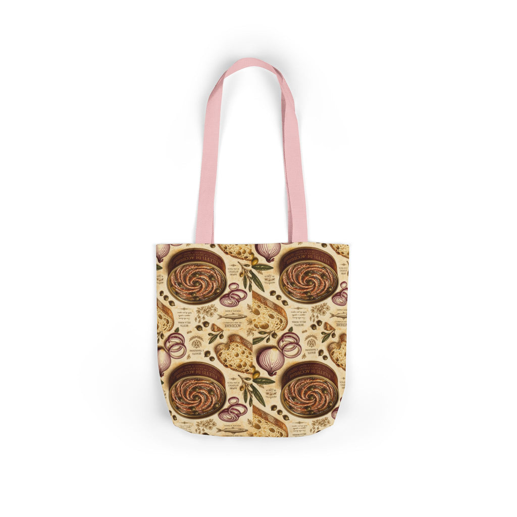 Anchovies & Capers Canvas Tote Bag Mediterranean Kitchen Botanical Design Italian Cottagecore Gift