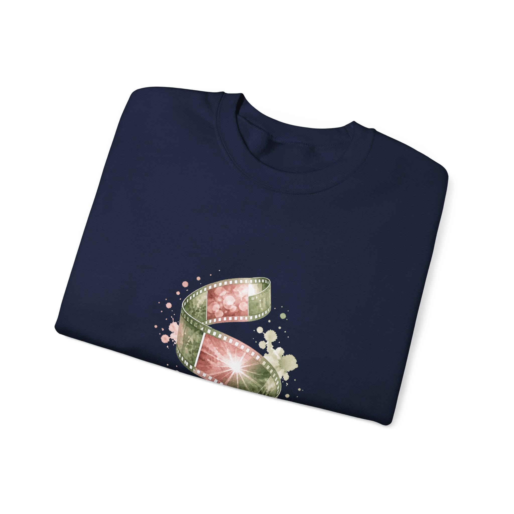 Matching Couple Sweatshirt - Camera & Film Matching Couple Crewneck Sweatshirt Watercolor Art His Hers Engagement Gift - Design B