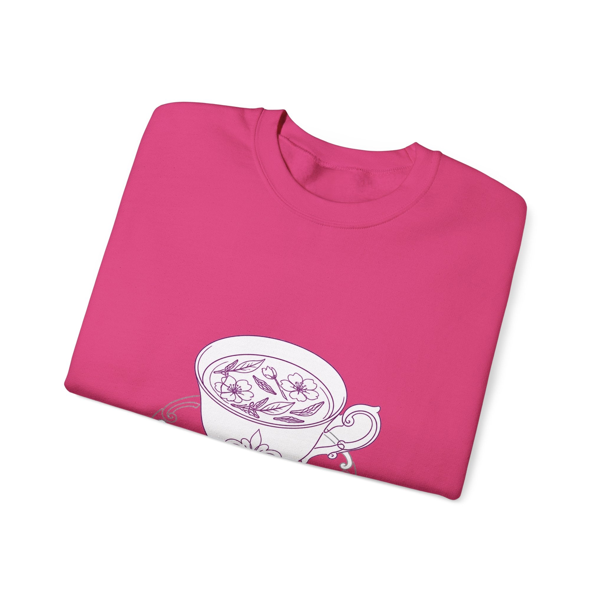 Matching Couple Sweatshirt - Coffee & Tea Matching Couple Comfort Colors Crew Minimalist Art His Hers Christmas Gift - Design B