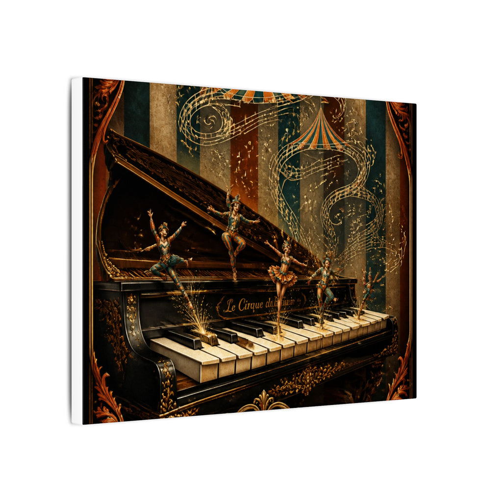 Grand Piano Acrobats Wall Art Canvas 16×20 Baroque Home Office Decor Maximalist Print