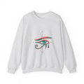 Matching Couple Sweatshirt - Eye of Ra & Horus Matching Couple Comfort Colors Crew Geometric Art His Hers Love Gift - Design B