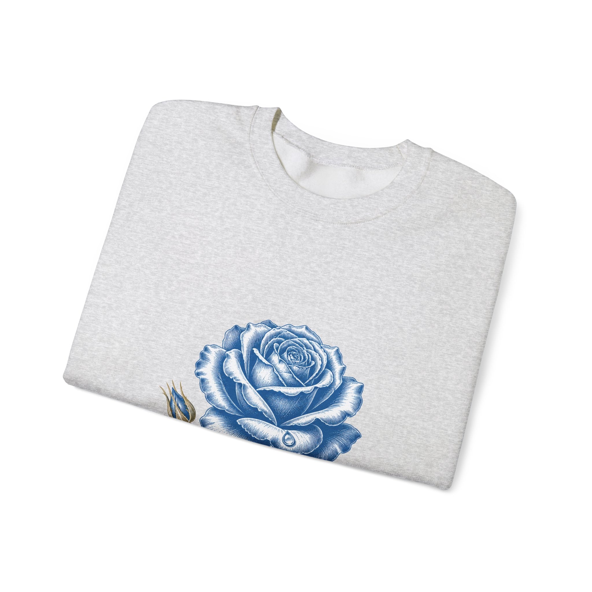 Matching Couple Sweatshirt - Rose & Thorn Matching Couple Comfort Colors Crew Vintage Art His Hers Honeymoon Gift - Design A