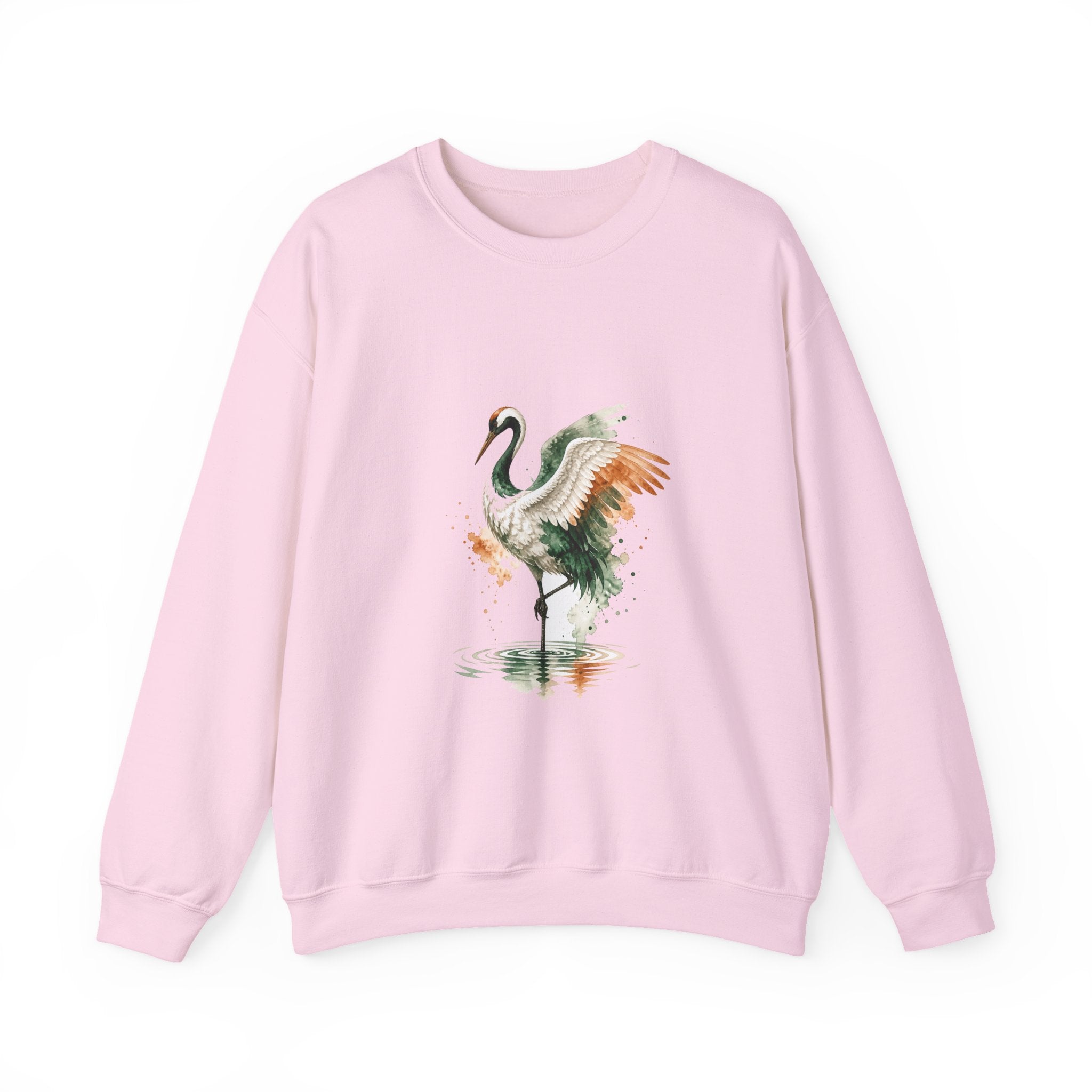 Matching Couple Sweatshirt - Tiger & Crane Matching Couple Premium Fleece Sweatshirt Watercolor Art His Hers Birthday Gift - Design B