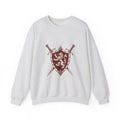 Matching Couple Sweatshirt - Crown & Shield Matching Couple Crewneck Sweatshirt Vintage Art His Hers Wedding Gift - Design B