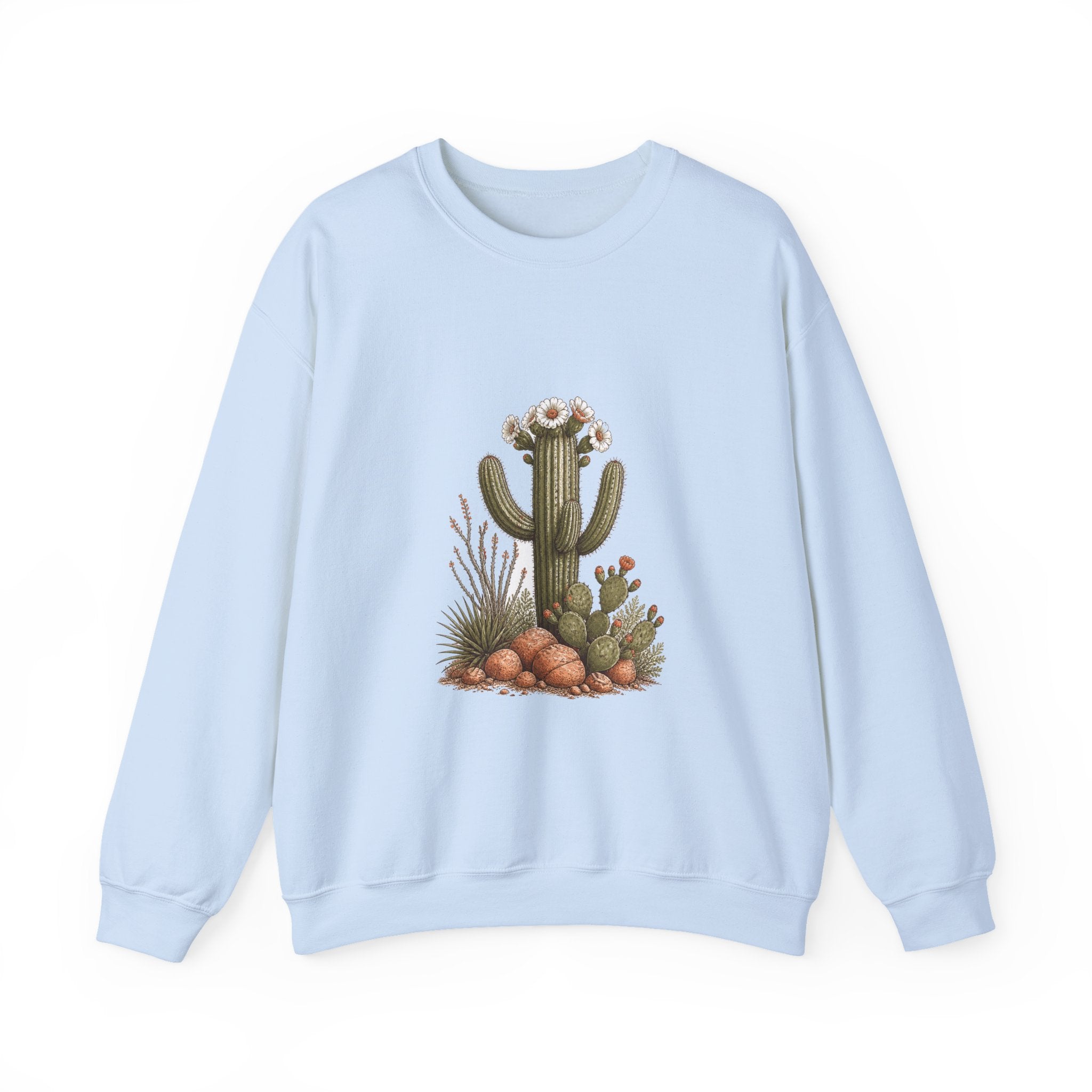Matching Couple Sweatshirt - Desert & Rainforest Matching Couple Crewneck Sweatshirt Hand-Drawn Art His Hers Best Friend Gift - Design A
