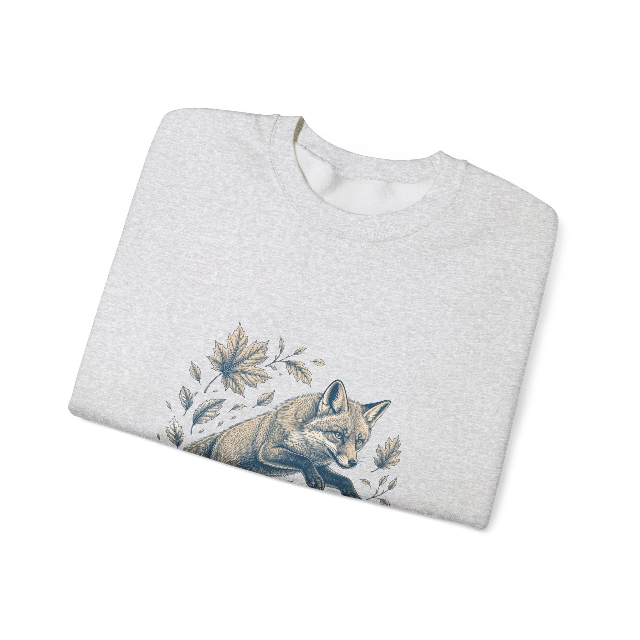 Matching Couple Sweatshirt - Fox & Rabbit Matching Couple Crewneck Sweatshirt Vintage Art His Hers Wedding Gift - Design A
