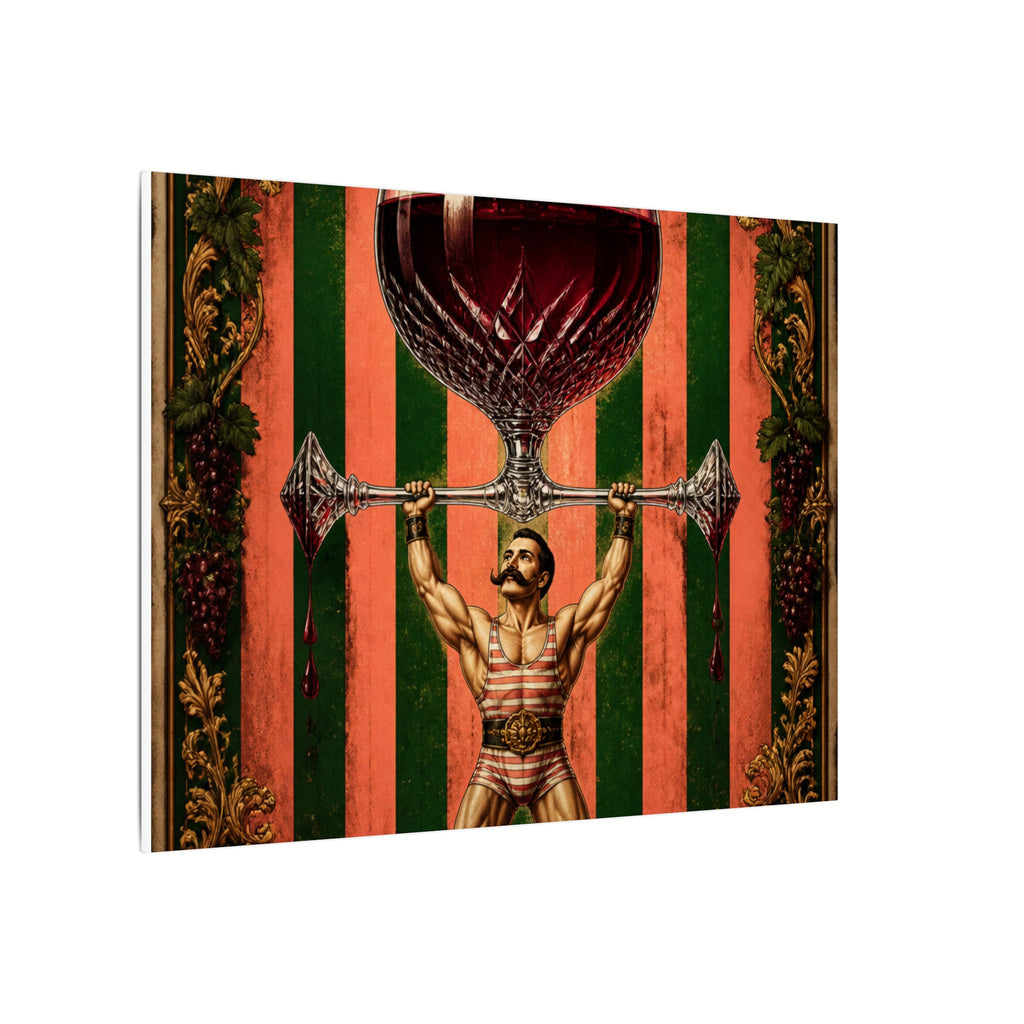 Wine Glass Strongman Wall Art Canvas 24×36 Baroque Studio Decor Maximalist Print