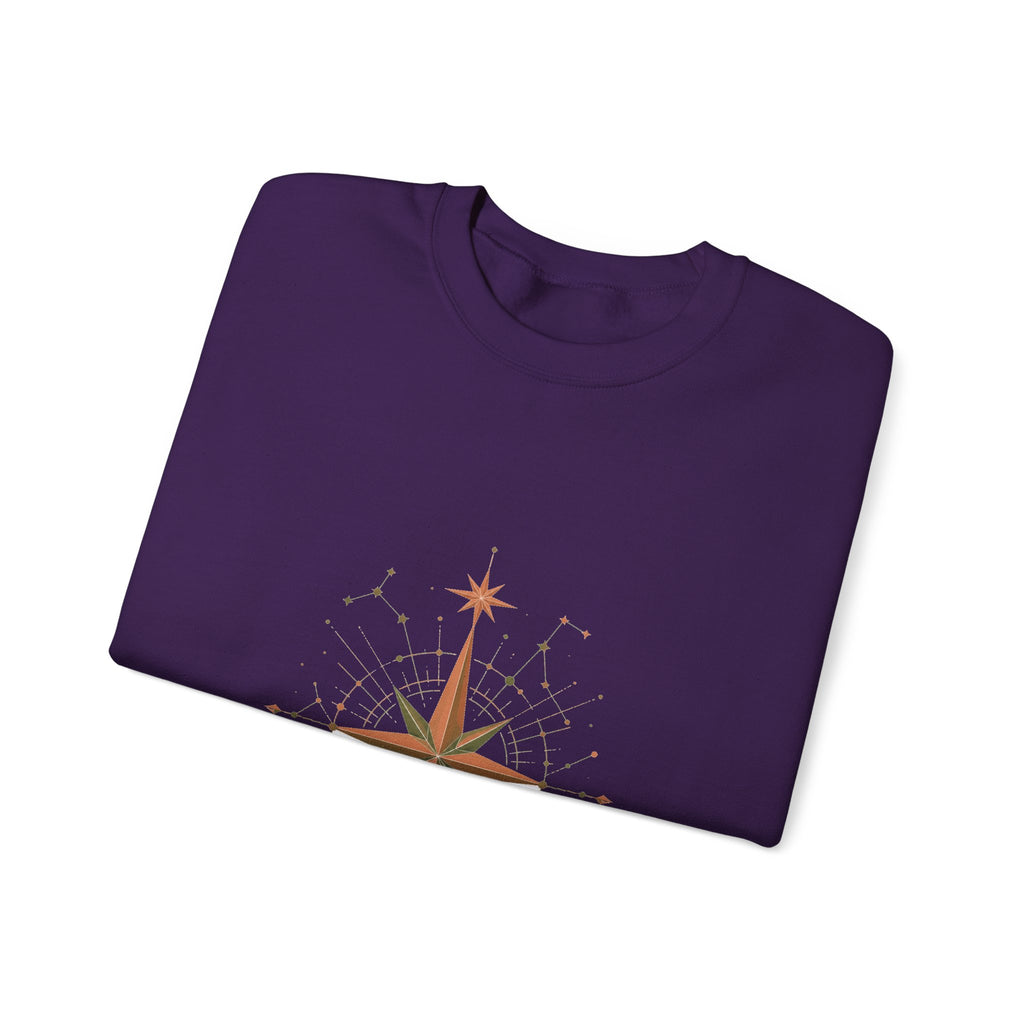 Matching Couple Sweatshirt - Shooting Star & North Star Matching Couple Comfort Colors Crew Geometric Art His Hers Love Gift - Design B