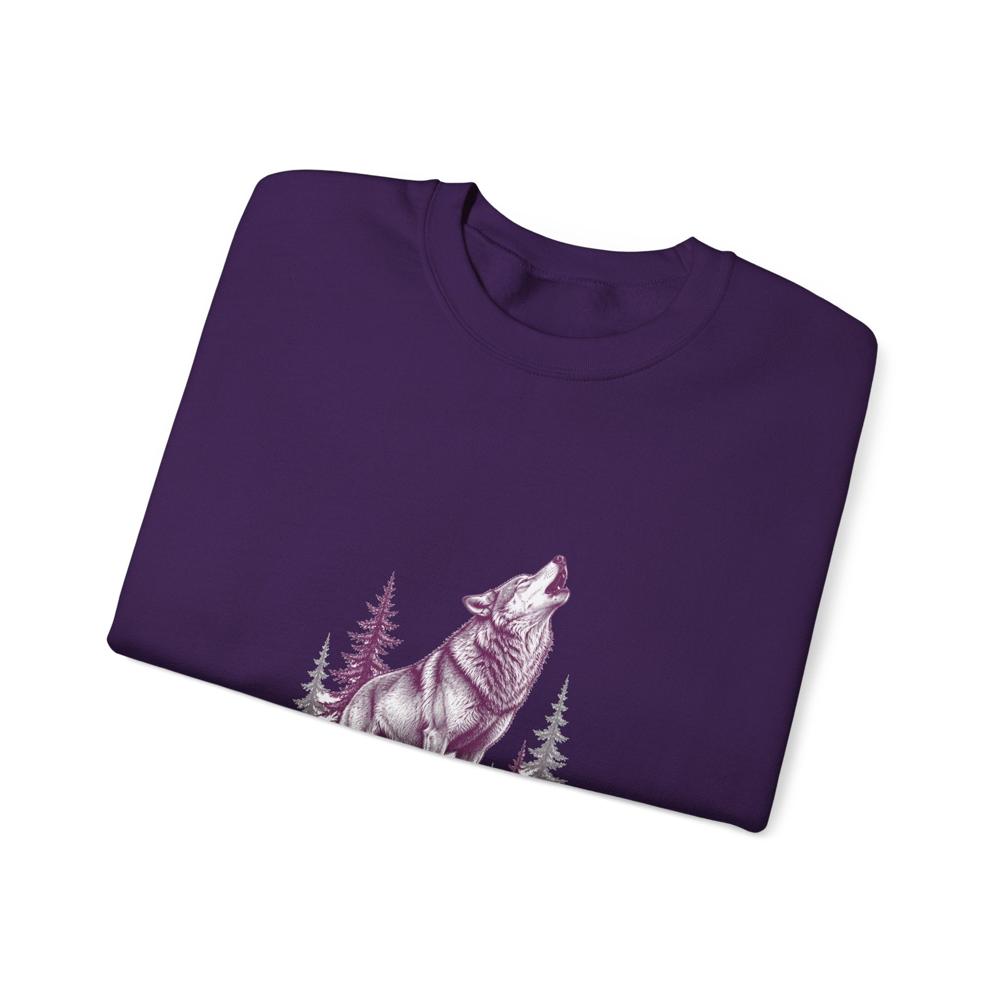 Matching Couple Sweatshirt - Wolf & Dove Matching Couple Comfort Colors Crew Hand-Drawn Art His Hers Anniversary Gift - Design A