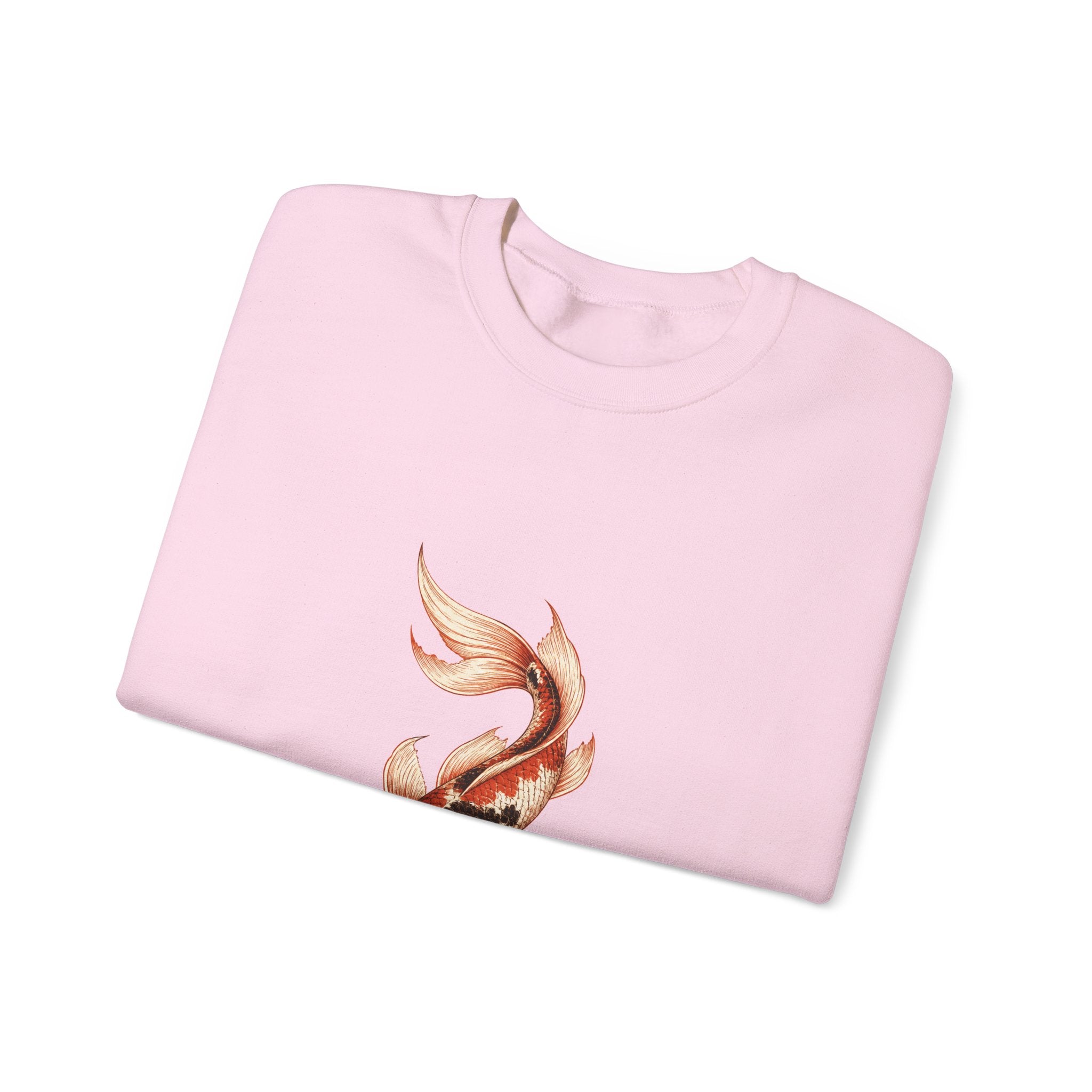 Matching Couple Sweatshirt - Koi Fish Yin Yang Matching Couple Comfort Colors Crew Hand-Drawn Art His Hers Anniversary Gift - Design B