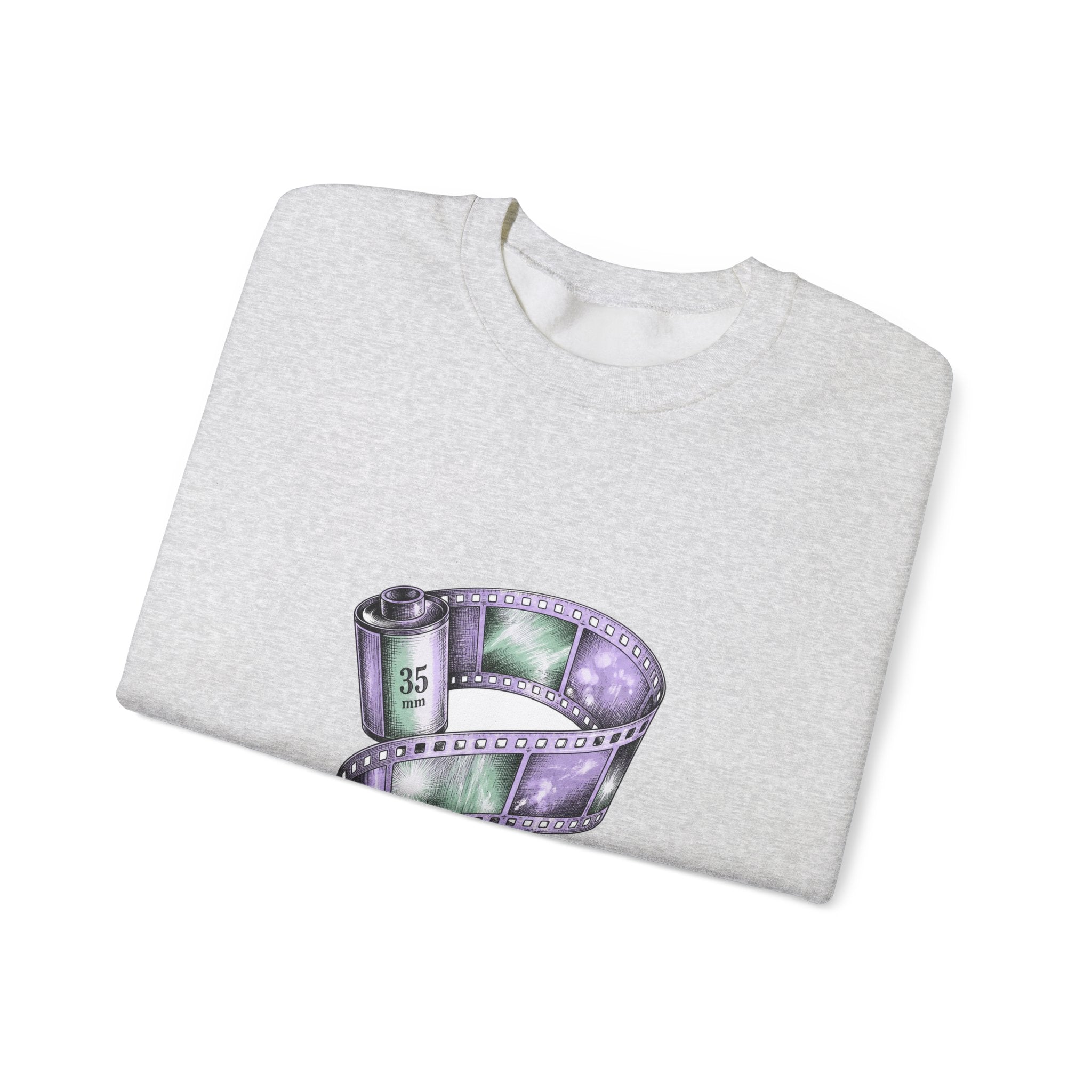 Matching Couple Sweatshirt - Camera & Film Matching Couple Comfort Colors Crew Hand-Drawn Art His Hers Anniversary Gift - Design B