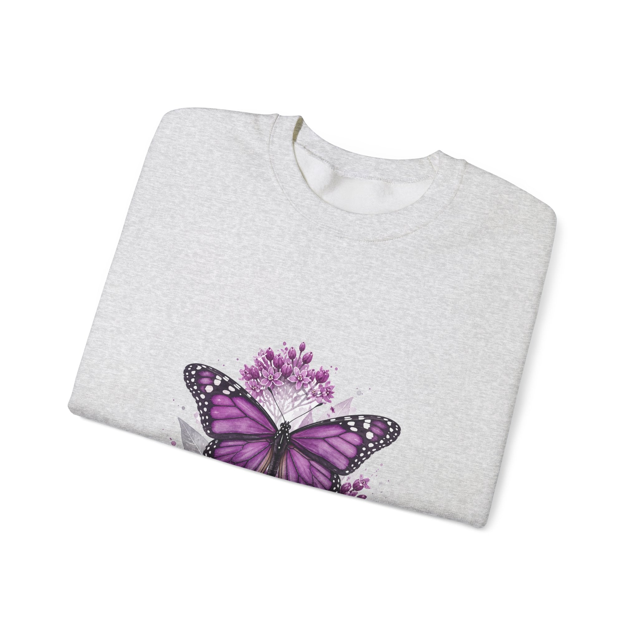 Matching Couple Sweatshirt - Butterfly & Moth Matching Couple Premium Fleece Sweatshirt Watercolor Art His Hers Birthday Gift - Design A