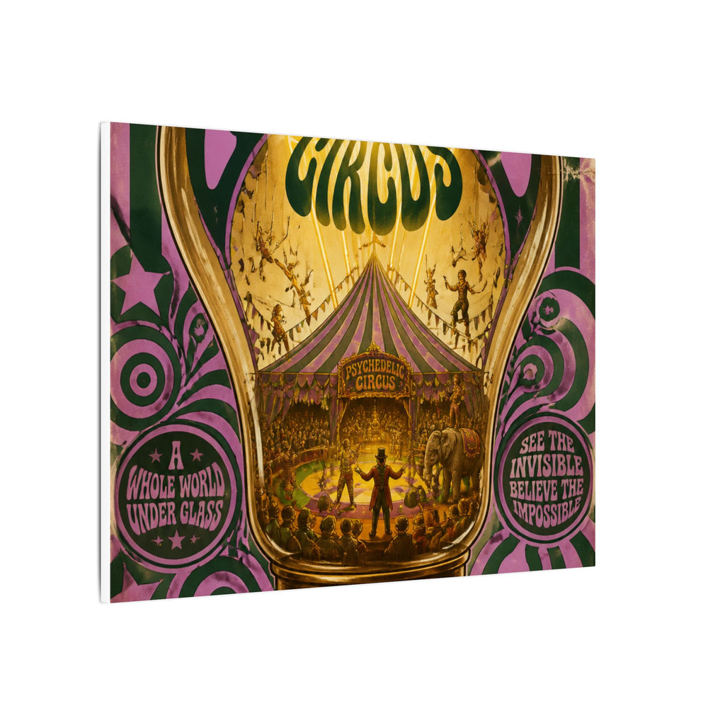 Light Bulb Circus Wall Art Canvas 16×20 Psychedelic Cafe Decor Maximalist Print