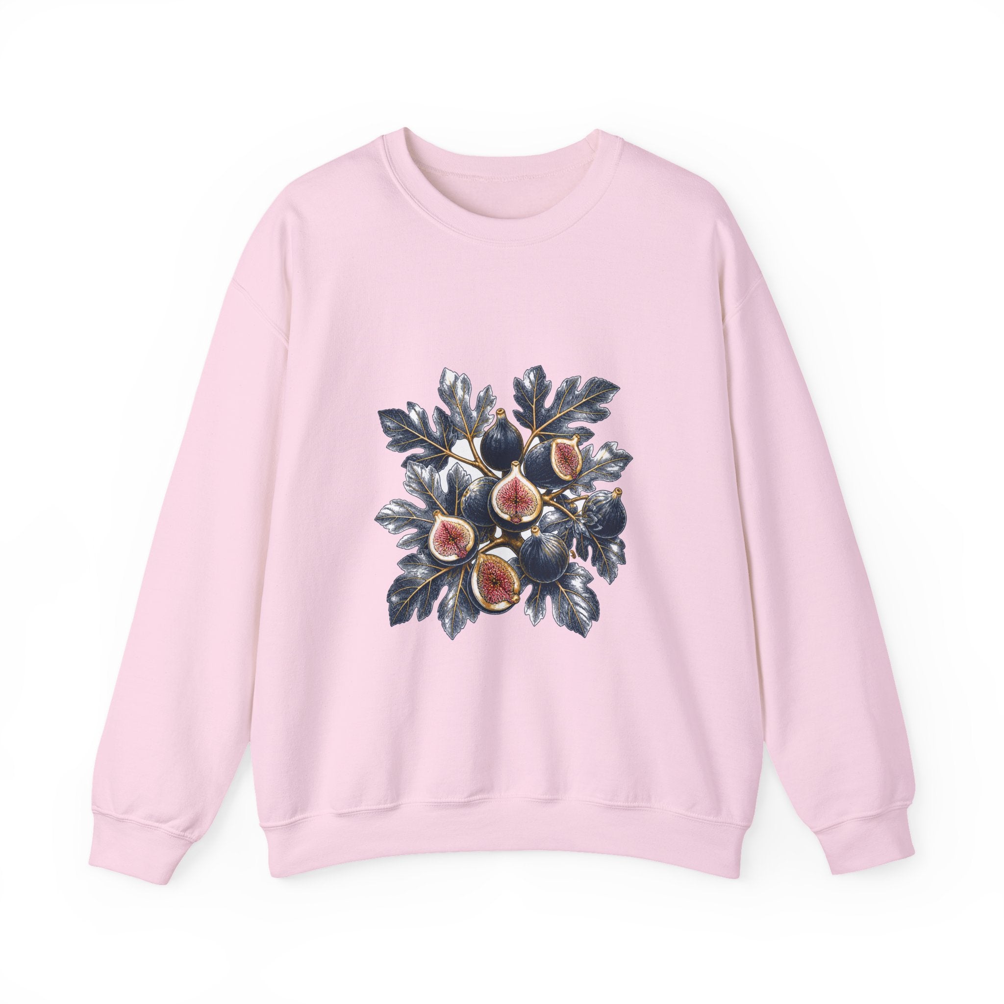Matching Couple Sweatshirt - Olive Branch & Fig Matching Couple Crewneck Sweatshirt Hand-Drawn Art His Hers Best Friend Gift - Design B
