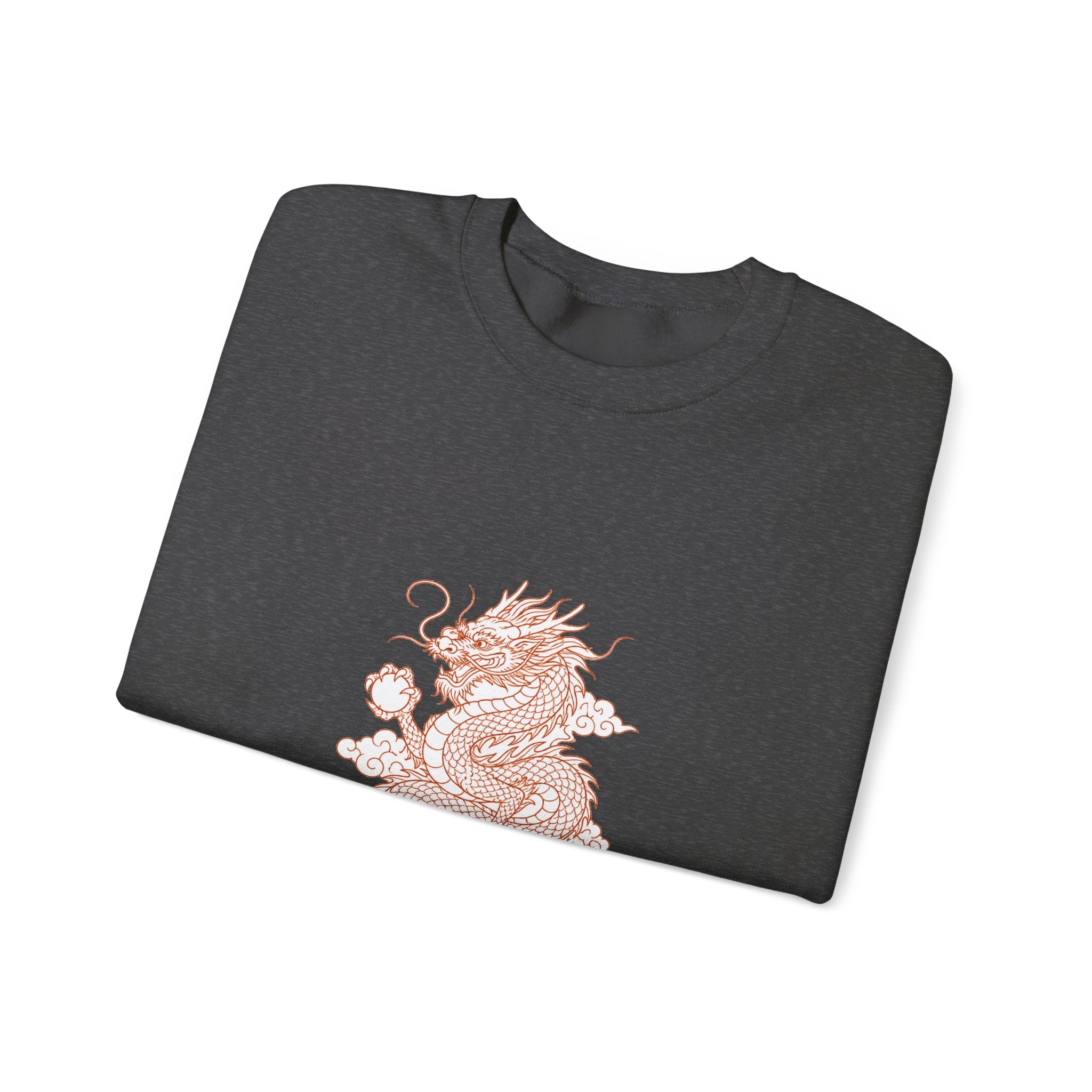 Matching Couple Sweatshirt - Dragon & Phoenix Matching Couple Comfort Colors Crew Minimalist Art His Hers Christmas Gift - Design A